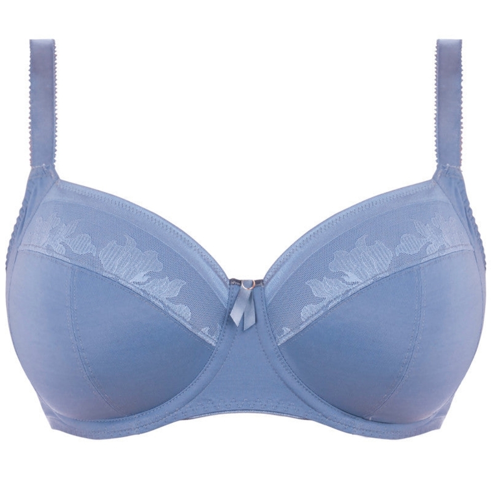 Fantasie Illusion Side Support Bra Smokey Blue Underwire Unpadded 32DDD Lingerie